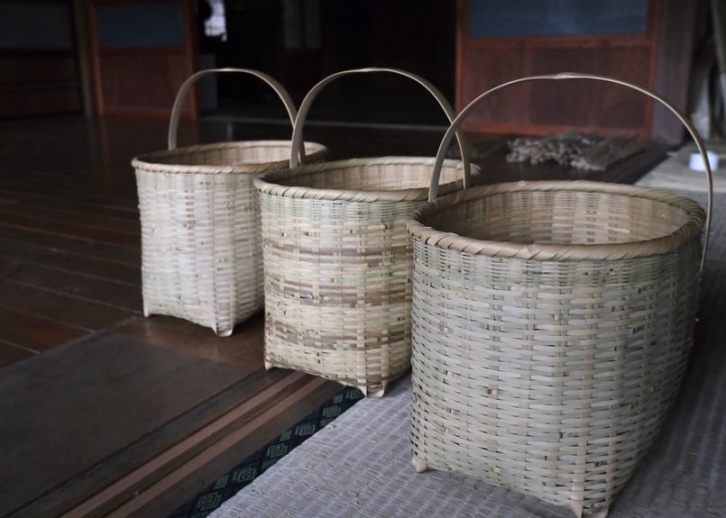 東 浩章 竹籠（買い物籠）/ Bamboo Shopping Basket | 月花 onli