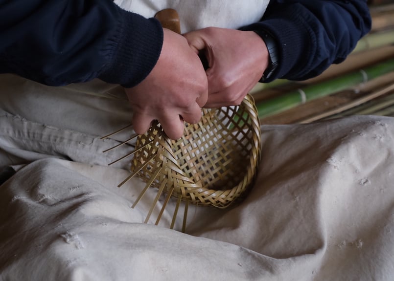 東 浩章 竹籠（買い物籠）/ Bamboo Shopping Basket | 月花 onli
