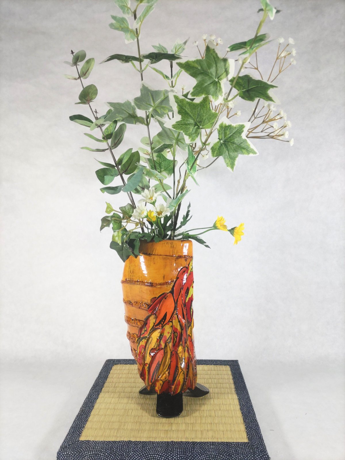 高級竹製の花器 ※送料無料 高級竹製の花器 ※送料無料