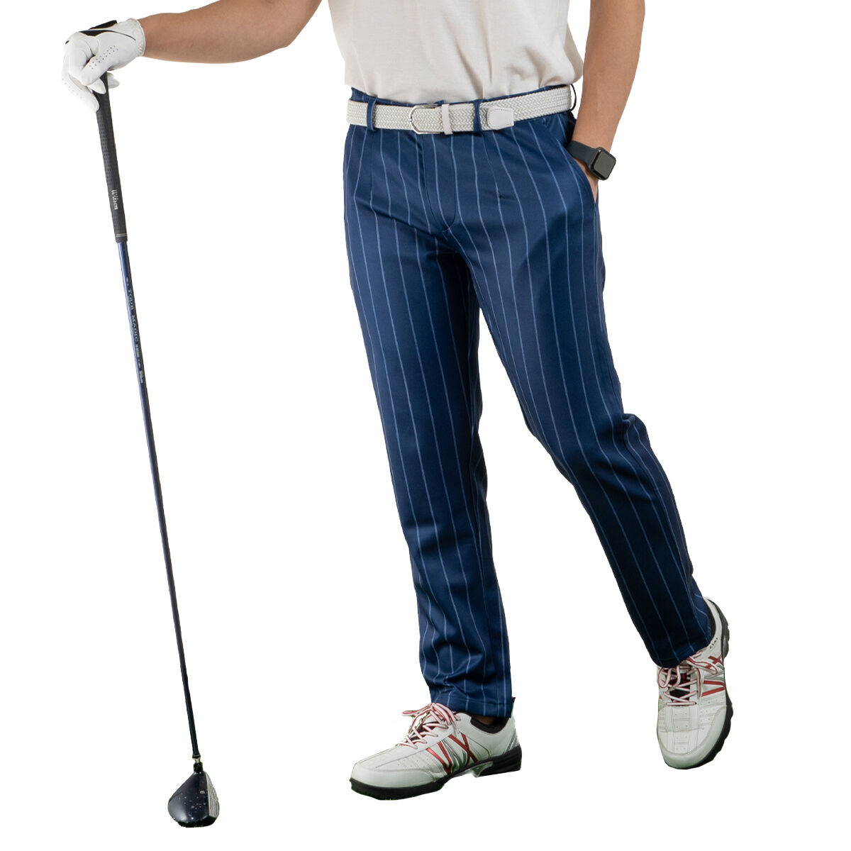 PGG ストライプ ゴルフパンツ PGG ストライプ ゴルフパンツ COMONGOLF パンツ ストレッチ