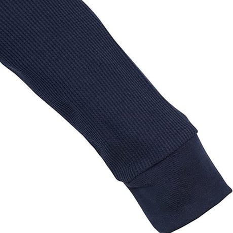 サーマル ワッフル クルーネック ロングTシャツ /Navy(4color)