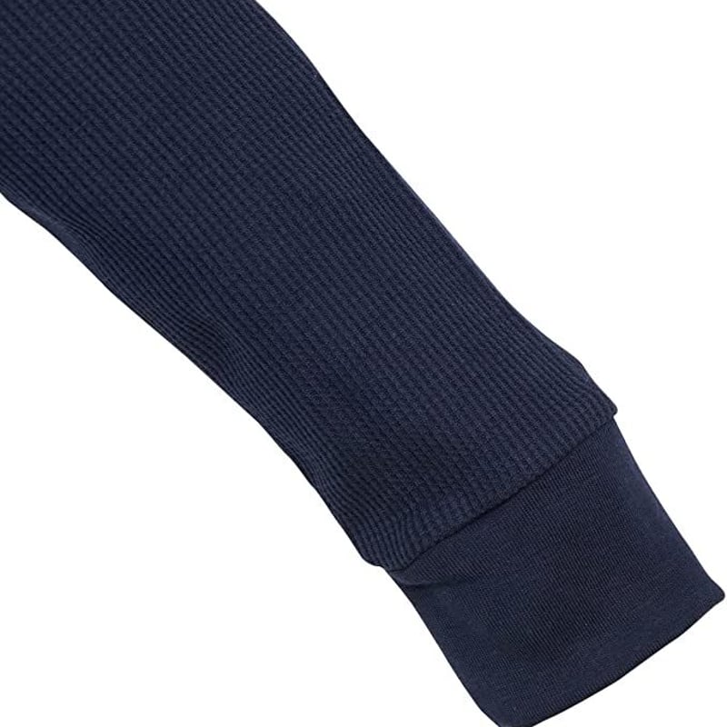 サーマル ワッフル クルーネック ロングTシャツ /Navy(4color
