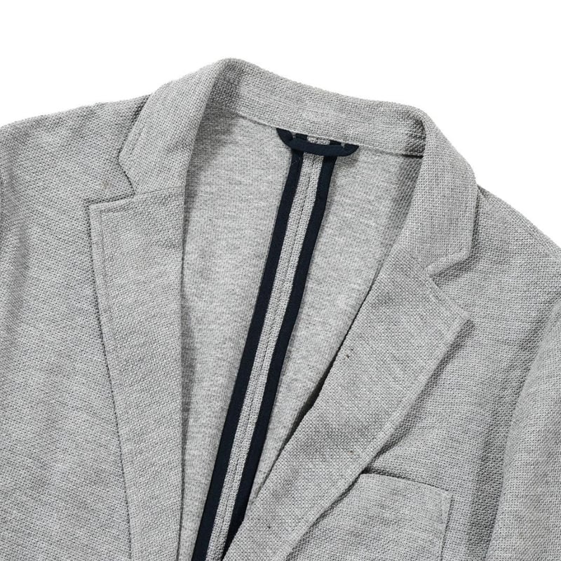 ZARA MAN ニット テーラード ジャケット グレーL 春ジャケ RU ZARA MAN ニット テーラード ジャケット グレーL 春ジャケ RU
