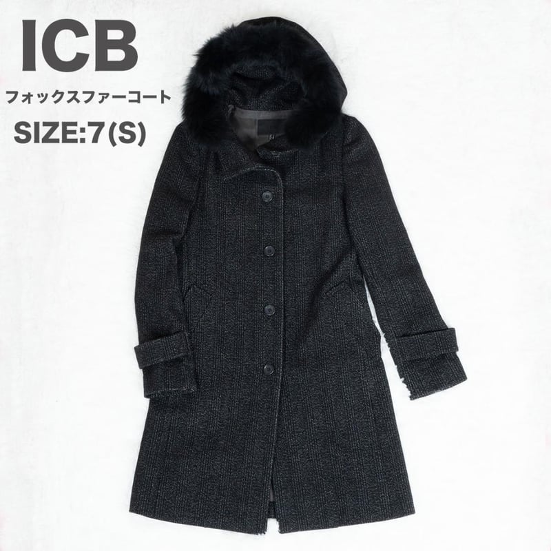 訳アリ□レディース ICB フォックスファー フードコート 着脱 7 訳アリ□レディース ICB フォックスファー フードコート 着脱 7