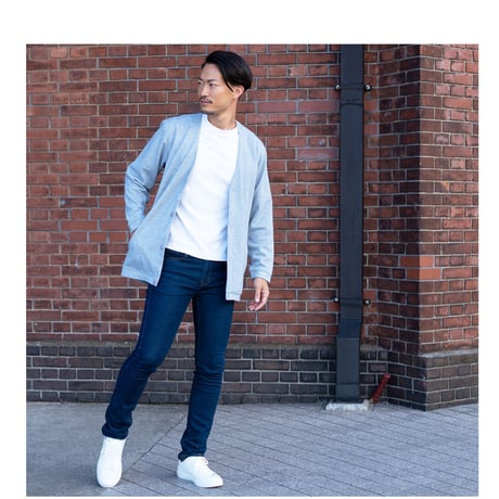 スウェット ノーカラージャケット Gray(5color)