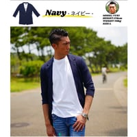 七分袖 薄・軽 テーラード サマージャケット/Navy(3Color)