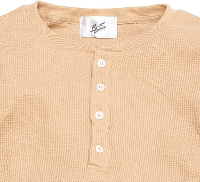 サーマル ワッフル ヘンリーネック ロンT/Beige(4color) | denim