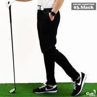 スポンジエンボス テーパード パンツ ゴルフパンツBlack(3color)