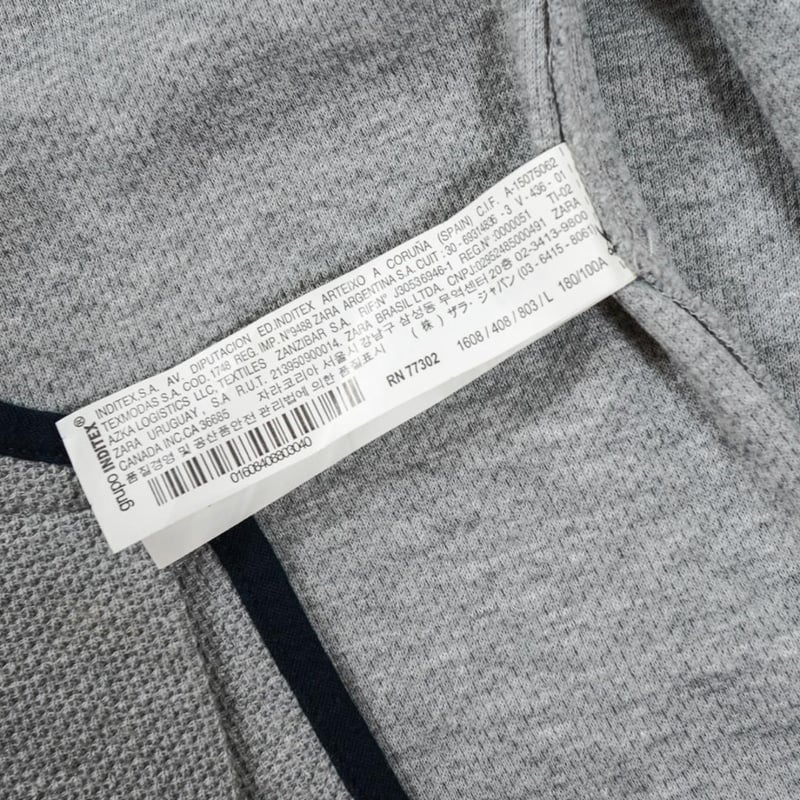ZARA MAN ニット テーラード ジャケット グレーL 春ジャケ RU ZARA MAN ニット テーラード ジャケット グレーL 春ジャケ RU