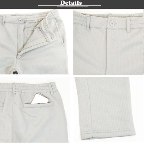 スポンジエンボス テーパード パンツ ゴルフパンツGray(3color)