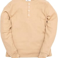 サーマル ワッフル ヘンリーネック ロンT/Beige(4color)