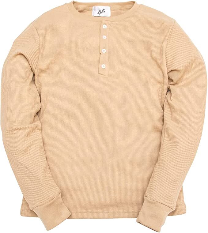 サーマル ワッフル ヘンリーネック ロンT/Beige(4color) | denim