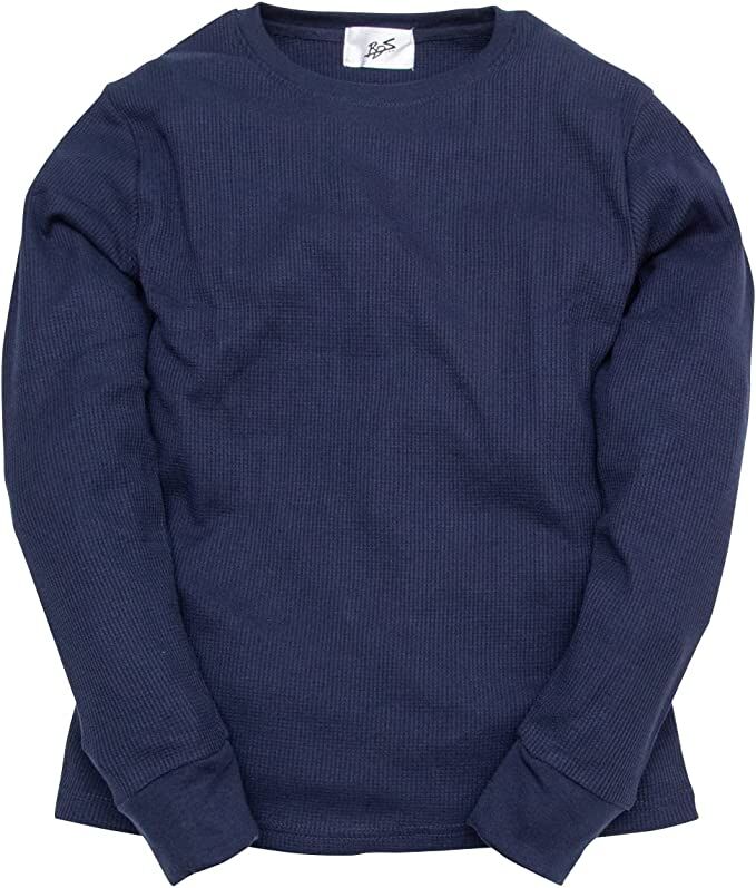 ワッフルサーマルTEE(NAVY) サーマル ワッフル クルーネック ロングTシャツ /Navy(4color