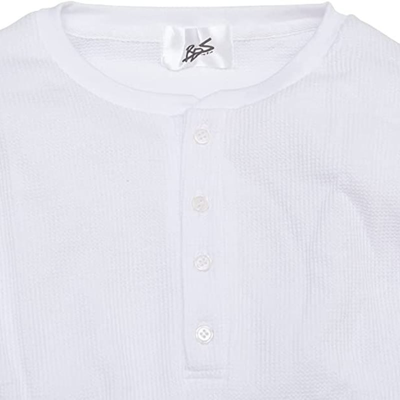 サーマル ワッフル ヘンリーネック ロンT/White(4color) | denim set