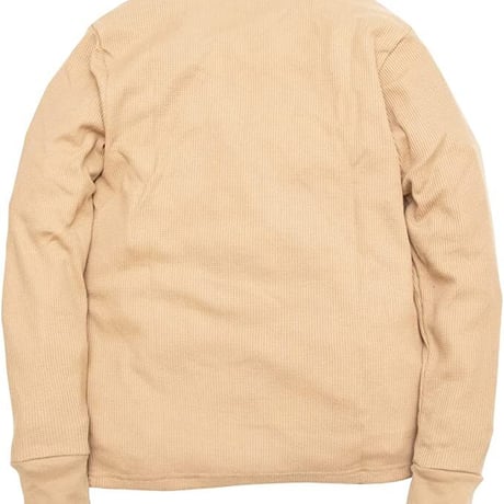 サーマル ワッフル クルーネック ロングTシャツ /Beige(4color)