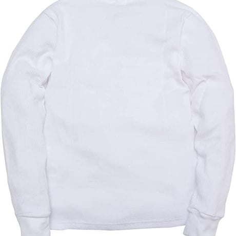 サーマル ワッフル ヘンリーネック ロンT/White(4color)