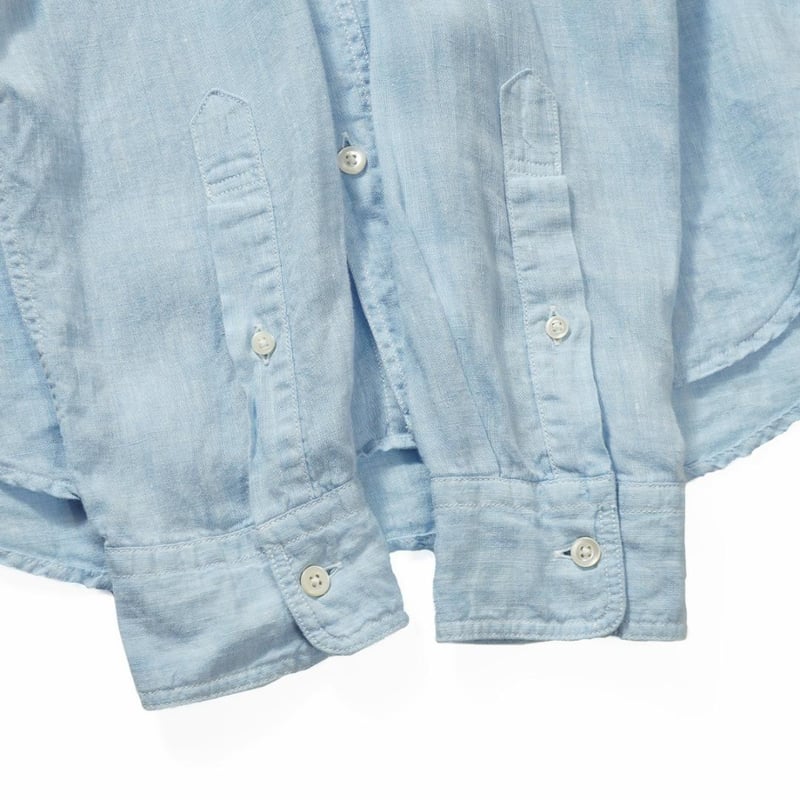 journal standard luxe サックスブルー長袖リネンシャツ JOURNAL STANDARD LUXE シャツ ブラウス OX ダッチカラーシャツ