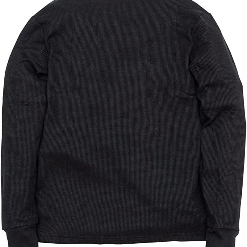 サーマル ワッフル ヘンリーネック ロンT/Black(4color) | denim set