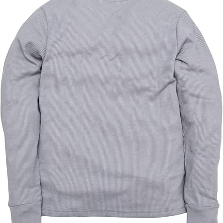 サーマル ワッフル クルーネック ロングTシャツ /Gray(4color)