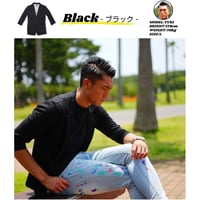 七分袖 薄・軽 テーラード サマージャケット/Black(3Color)