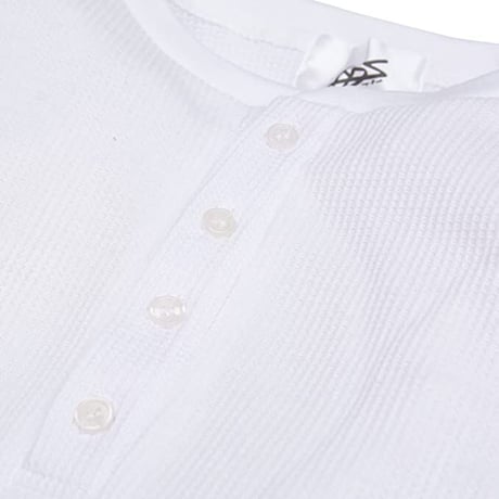 サーマル ワッフル ヘンリーネック ロンT/White(4color)