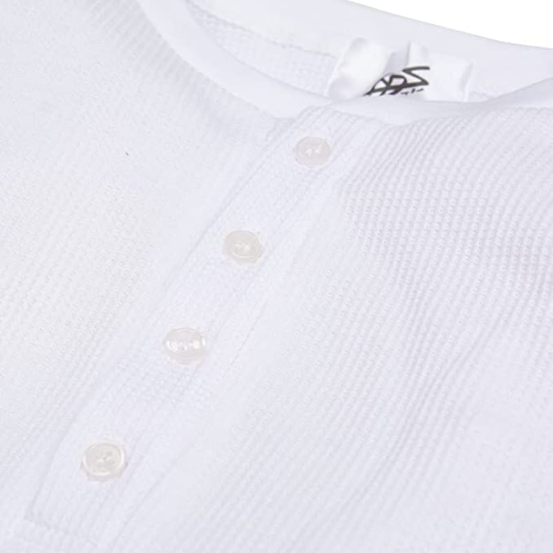 サーマル ワッフル ヘンリーネック ロンT/White(4color) | denim set