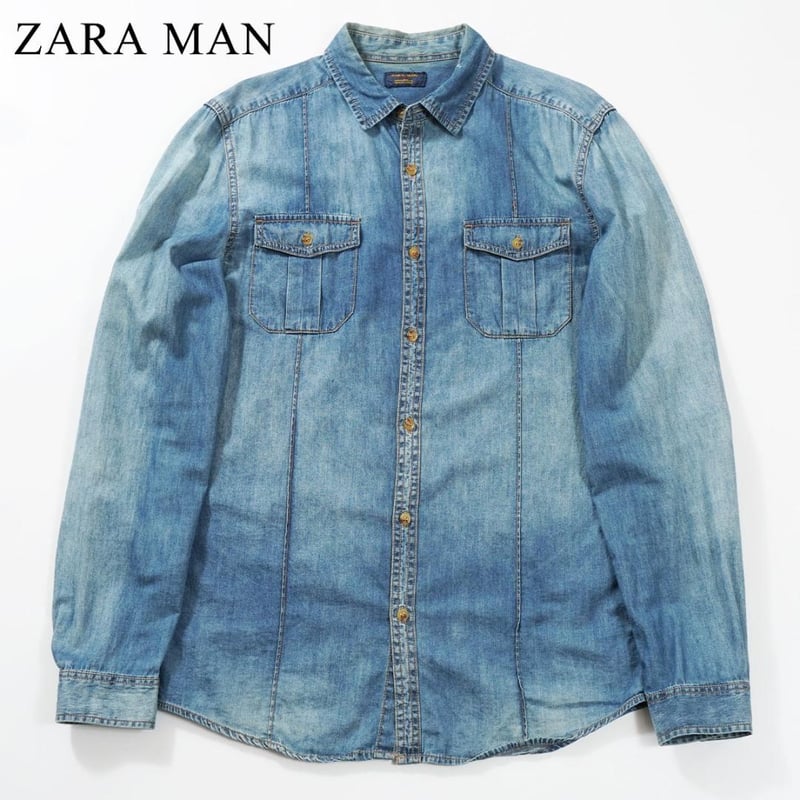 ZARA MAN ザラ 春デニムシャツ M 春シャツ 薄手 RU | denim