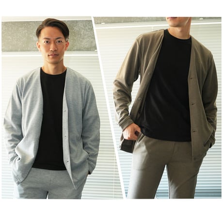 スウェット ノーカラージャケット Gray(5color)