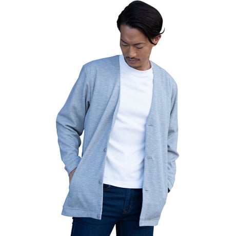 スウェット ノーカラージャケット Gray(5color)