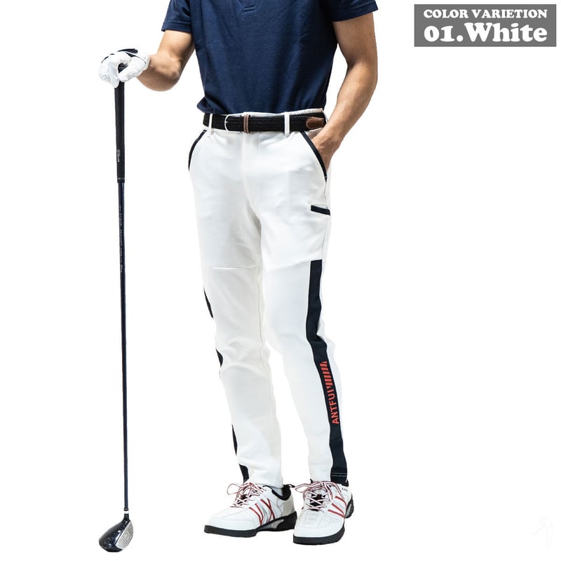4way ストレッチ ジョガーパンツ ゴルフパンツ White(3color) | denim