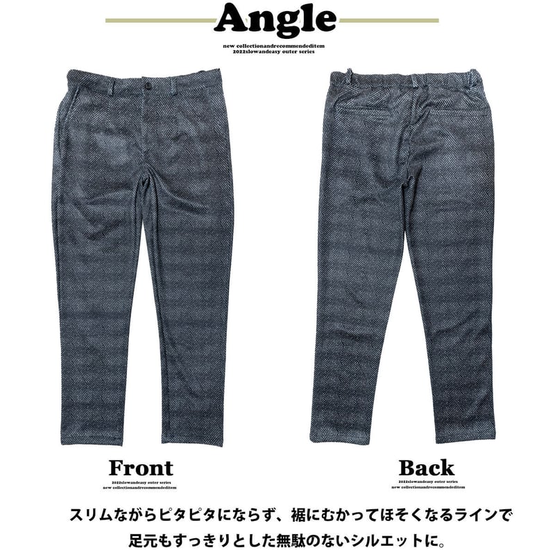 ゴルフ 総柄 ストレッチ タイトパンツ ヘリンボーン/黒(6color