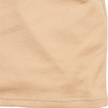 サーマル ワッフル ヘンリーネック ロンT/Beige(4color)