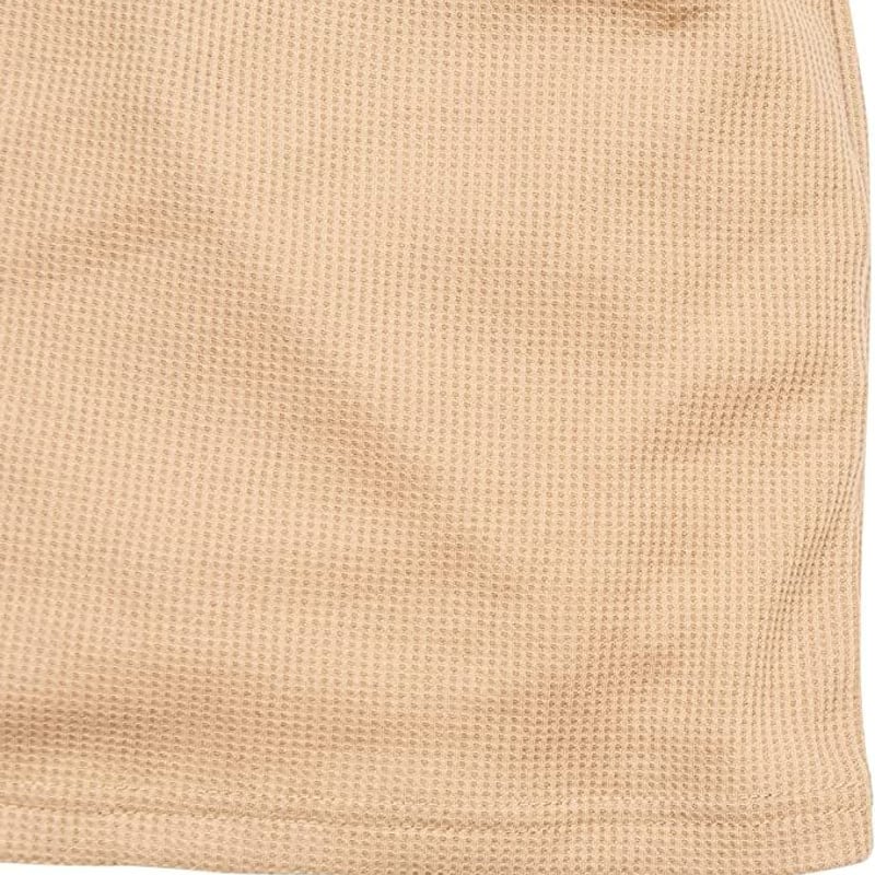 サーマル ワッフル ヘンリーネック ロンT/Beige(4color) | denim set