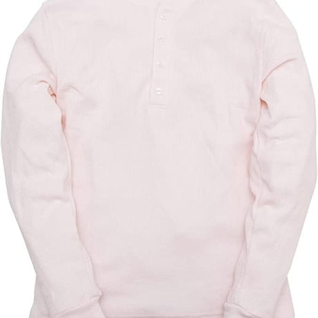 サーマル ワッフル ヘンリーネック ロンT/Pink(4color)