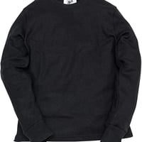 サーマル ワッフル クルーネック ロングTシャツ /Black(4color)