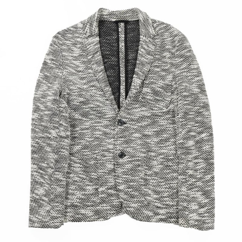 ZARA MAN ニット テーラード ジャケット MIX グレー M 春 RU ZARA MAN ニット テーラード ジャケット MIX グレー M 春 RU