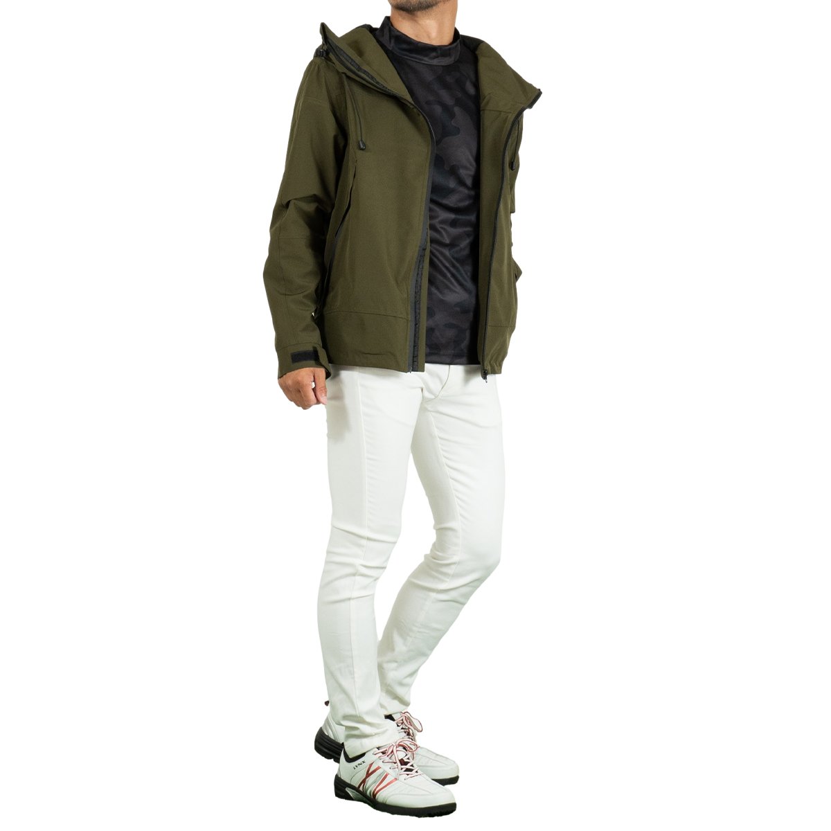 防風ジップ マウンテンパーカー/カーキ(全4色) | denim setup 防風ジップ マウンテンパーカー/カーキ(全4色) | denim setup