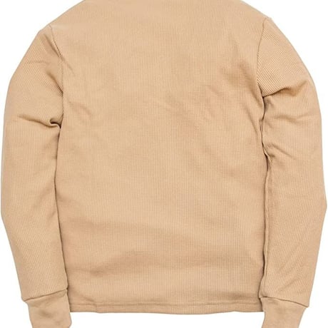 サーマル ワッフル ヘンリーネック ロンT/Beige(4color)