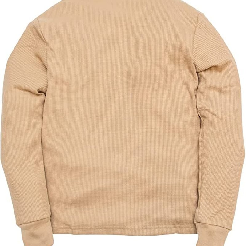 サーマル ワッフル ヘンリーネック ロンT/Beige(4color) | denim set