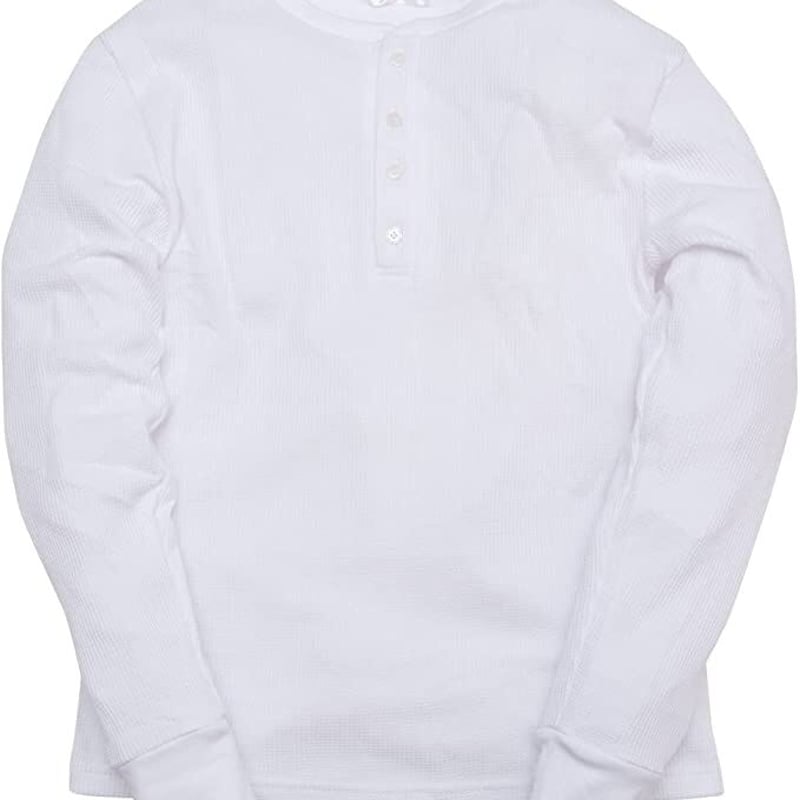サーマル ワッフル ヘンリーネック ロンT/White(4color) | denim set