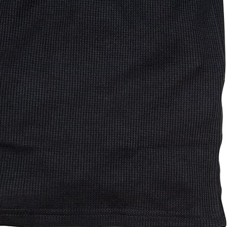 サーマル ワッフル クルーネック ロングTシャツ /Black(4color)