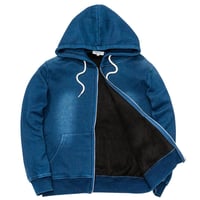 裏シャギーボア カットデニム パーカー Navy(2color)