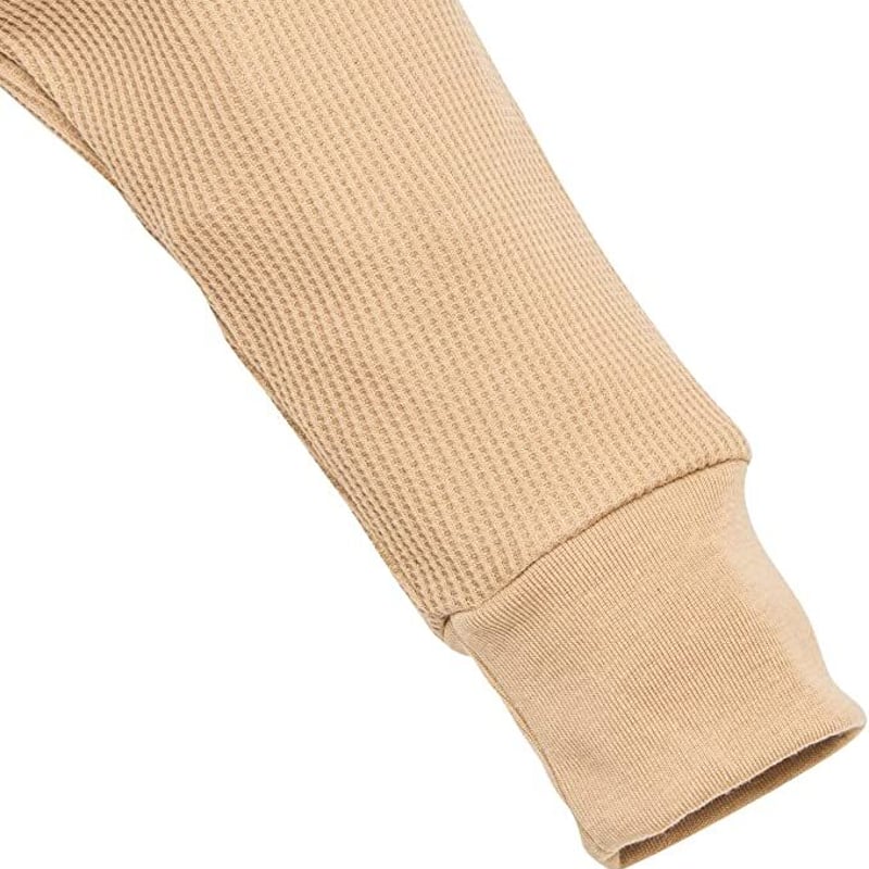 サーマル ワッフル ヘンリーネック ロンT/Beige(4color) | denim set