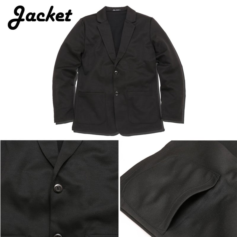 スウェット テーラードジャケット (セットアップ可) /Black(4color