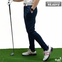 スポンジエンボス テーパード パンツ ゴルフパンツNavy(3color)