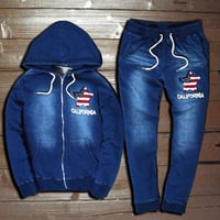 サガラ星条旗 カットデニム セットアップ/Navy(2color)