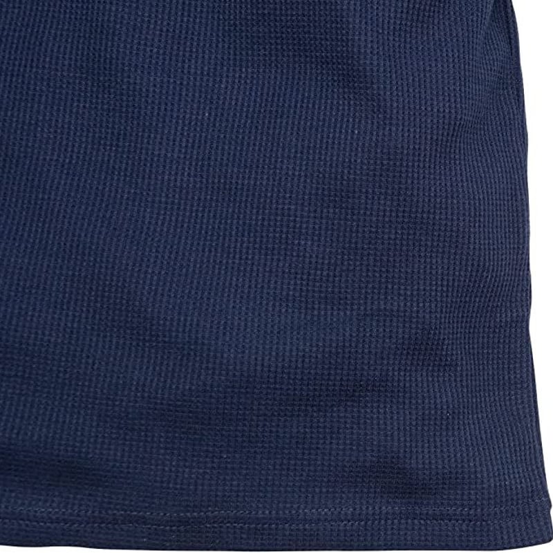 サーマル ワッフル クルーネック ロングTシャツ /Navy(4color