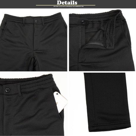 スポンジエンボス テーパード パンツ ゴルフパンツBlack(3color)