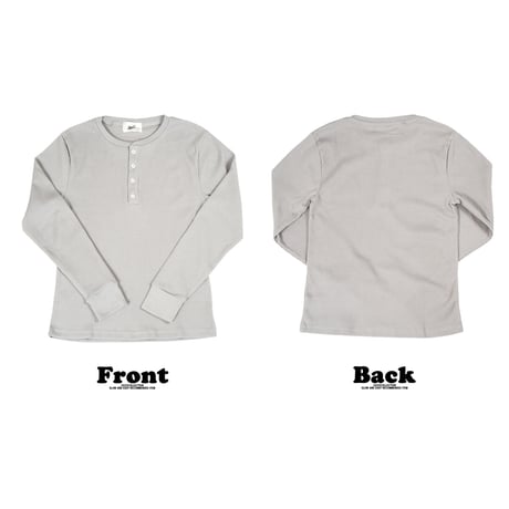 サーマル ワッフル ヘンリーネック ロンT/Gray(4color)