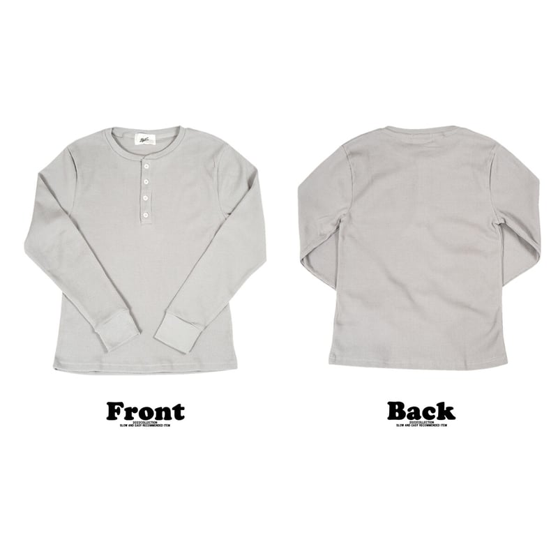 サーマル ワッフル ヘンリーネック ロンT/Gray(4color) | denim setu